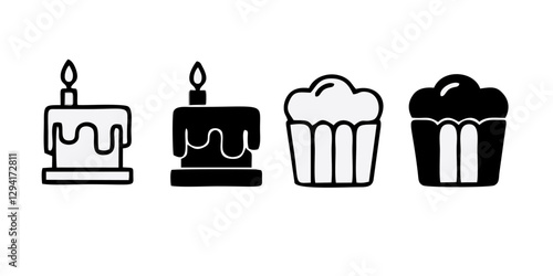 Bakery Icons Pack. Thin line icons set. Flaticon collection set. Simple vector icons