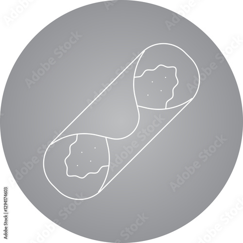 Cannoli icon single vector illustration