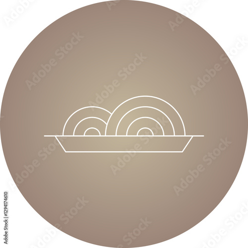 Fettucini Alfredo icon single vector illustration