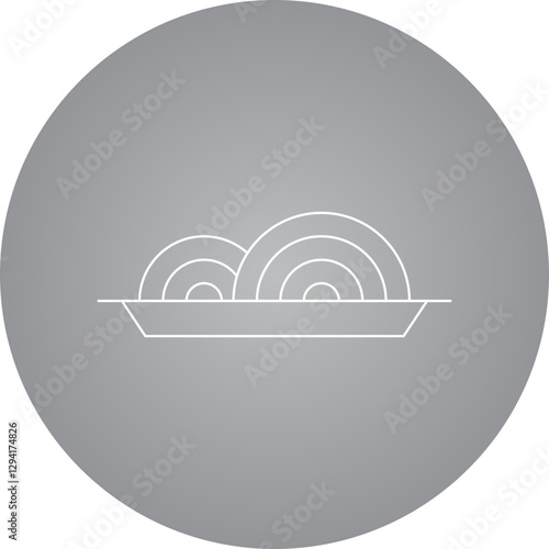 Fettucini Alfredo icon single vector illustration