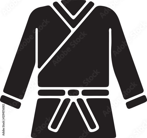 An illustration of a karate gi top photo