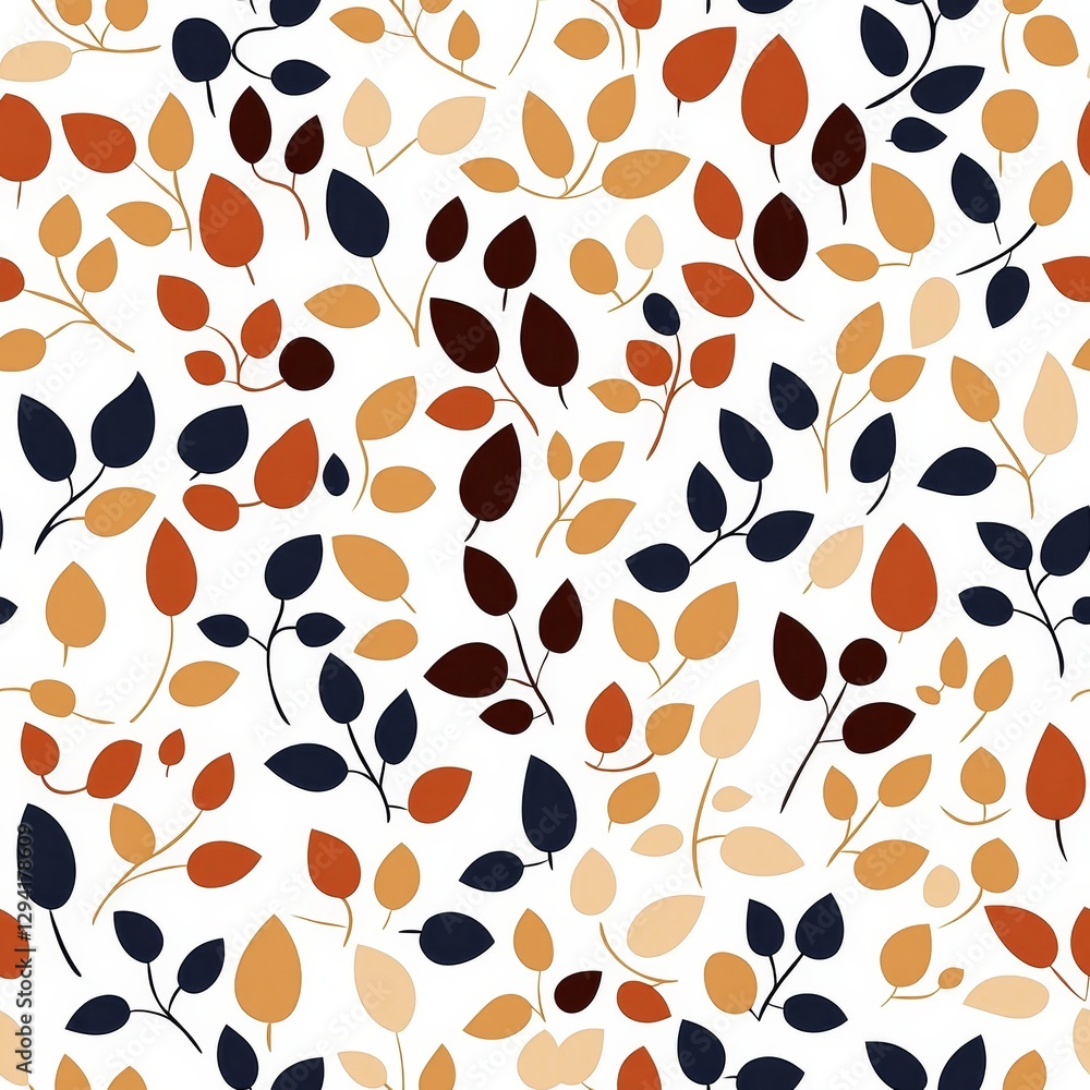 Seamless leaf pattern wallpaper nature-inspired background artistic decor for walls Seamless leaf pattern wallpaper nature-inspired background artistic decor for walls