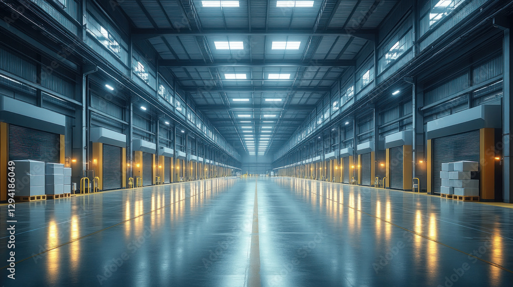 Zero-waste circular economy factory, fully automated material repurposing, AI-driven logistics minimizing resource consumption, futuristic industrial sustainability Zero-waste circular economy factory, fully automated material repurposing, AI-driven logistics minimizing resource consumption, futuristic industrial sustainability