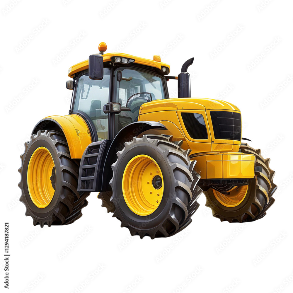 Heavy-duty tractor icon illustration digital graphics design agricultural concept, isolated on white or transparent background Heavy-duty tractor icon illustration digital graphics design agricultural concept, isolated on white or transparent background