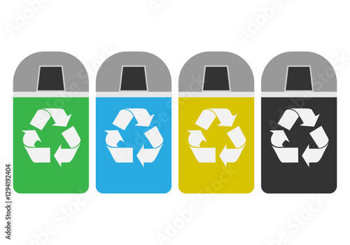 Papelera de basura y reciclaje para restos orgánicos, inorgánicos, papel, vidrio, plástico, cartón