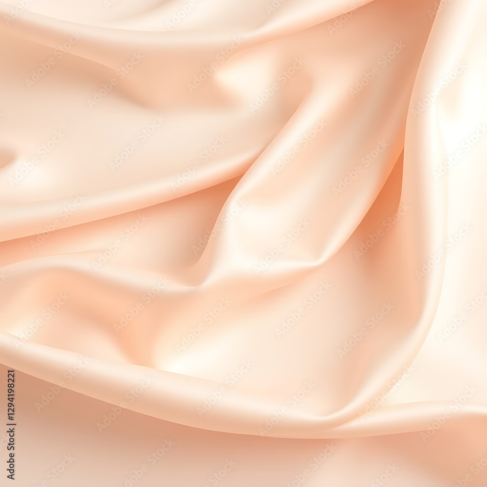 Obraz premium Flowing silk fabric in soft pastel tones with elegant folds