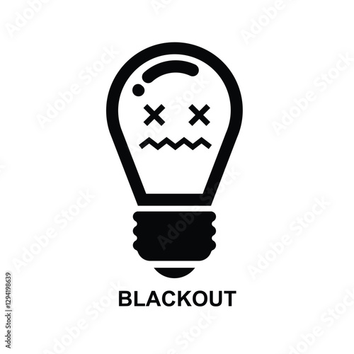 Blackout icon. Electricity repair and maintenance services isolated on background vector illustration.