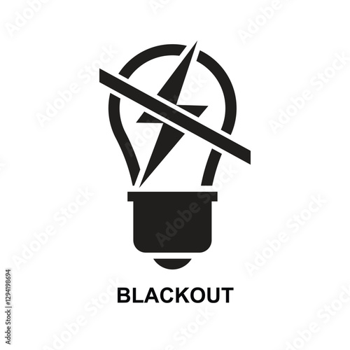 Blackout icon. Electricity repair and maintenance services isolated on background vector illustration.