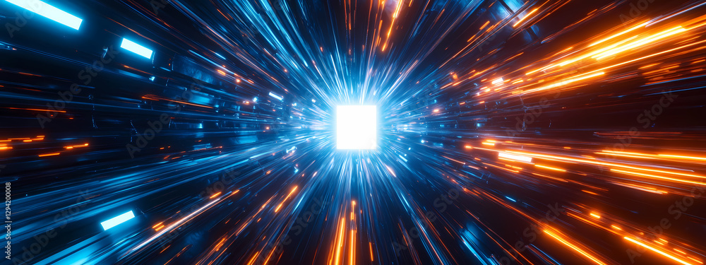 Hyperspace Warp Tunnel with Energy Streaks Hyperspace Warp Tunnel with Energy Streaks
