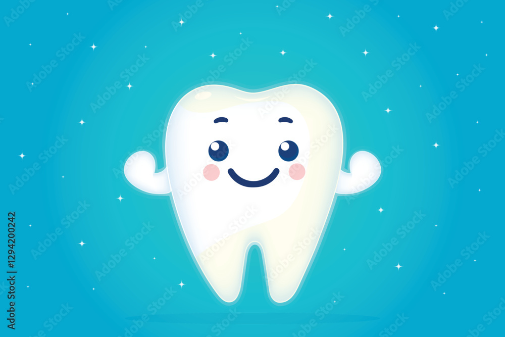 Shiny Tooth Vector Illustration Shiny Tooth Vector Illustration