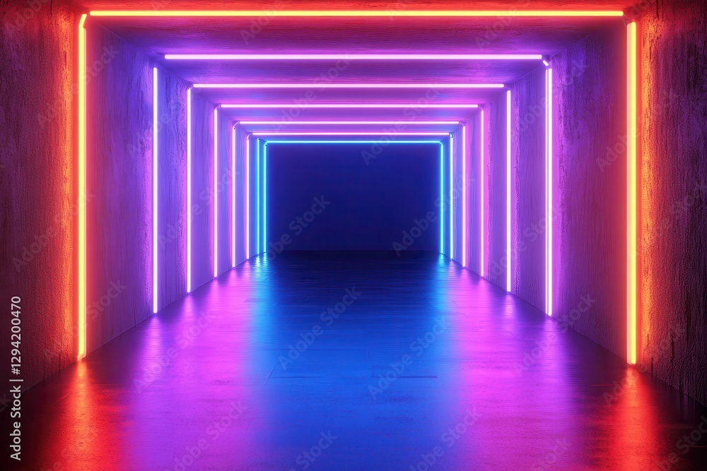 A 3d rendering of a microchip and neon light showcasing the intersection of advanced technology and artistic design A 3d rendering of a microchip and neon light showcasing the intersection of advanced technology and artistic design