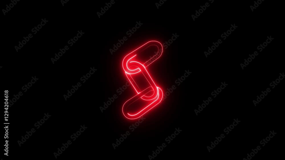 neon metal broken chain with explosion on black backround neon metal broken chain with explosion on black backround