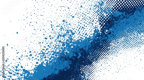 Abstract blue splatter art background