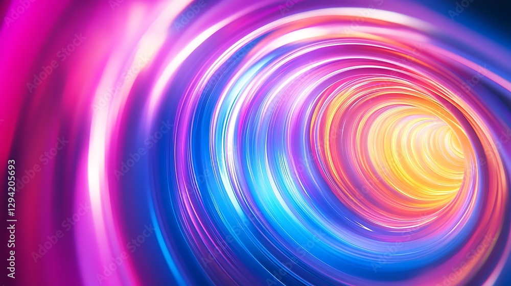 Abstract vibrant tunnel, swirling colors, digital art Abstract vibrant tunnel, swirling colors, digital art