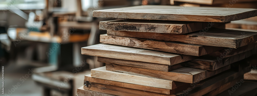 Rustic Wooden Boards Stacked for Carpentry Rustic Wooden Boards Stacked for Carpentry
