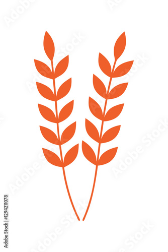 Stylized Wheat and Grain Logo Design. photo