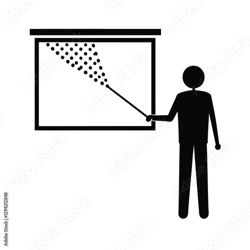Innovative laser pointer dot silhouette dramatically accentuates all vital presentation elements on digital display screens