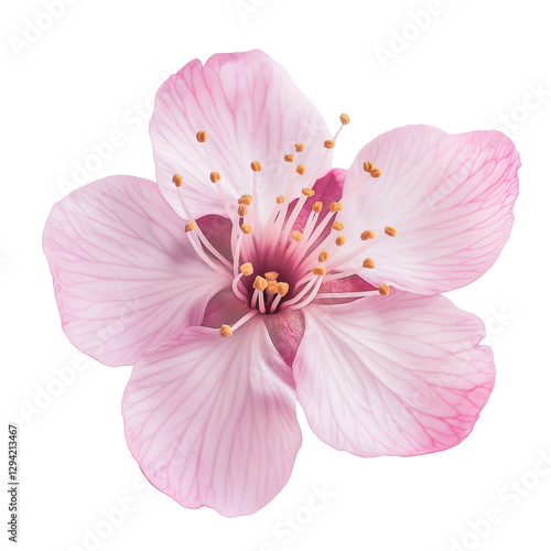Pink flower isolated on transparent background