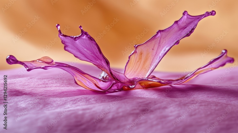 Fototapeta premium Stunning Ink Splash in Macro Detail on Textured Paper Surface