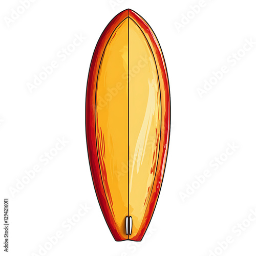 Wallpaper Mural surfboard cartoon isolated on white background full depth of field  Torontodigital.ca