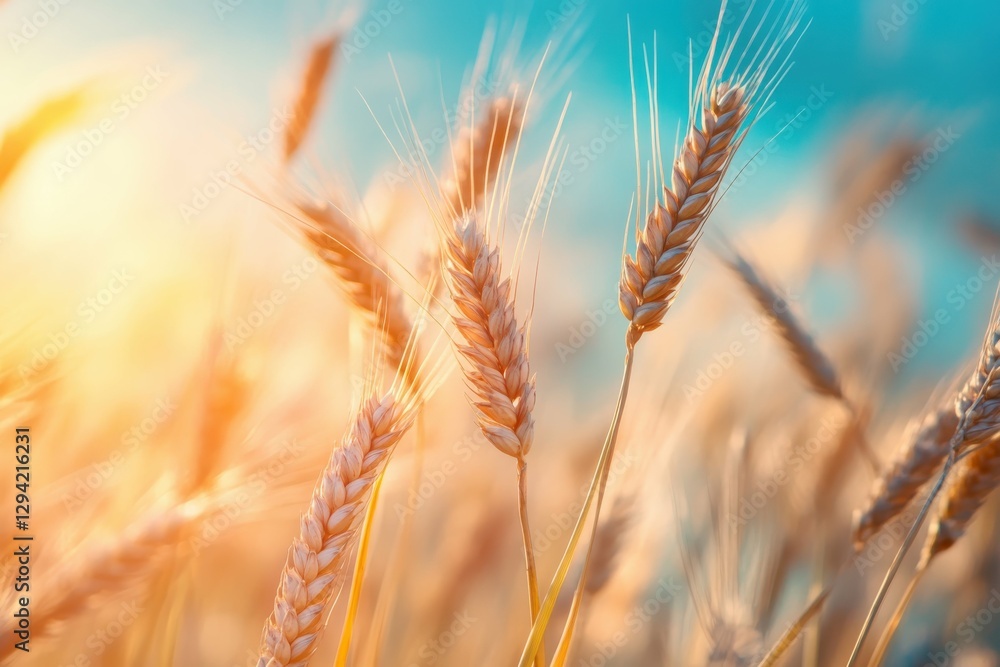 Fototapeta premium Hard Red Winter Wheat. Cereal Grain Texture with Natural Background