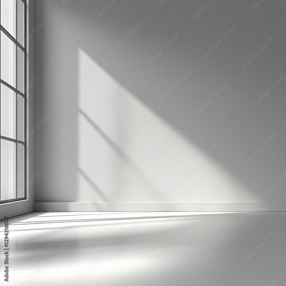 The sunlight shines through a window into a room The sunlight shines through a window into a room