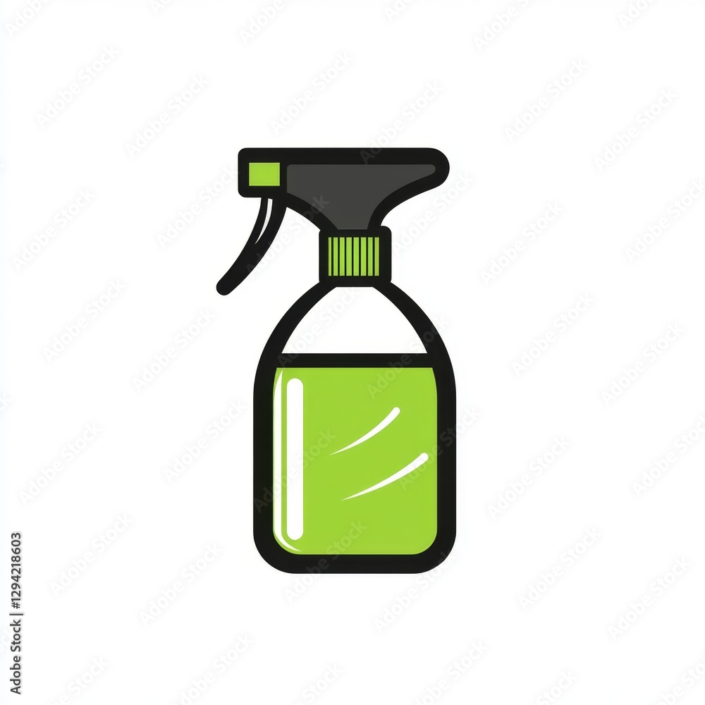 Green spray bottle graphic design Green spray bottle graphic design