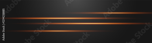 Abstract lights lines, vector laser beams. Glowing streaks on dark background. Luminous neon lines isolated on trasparent backgound.