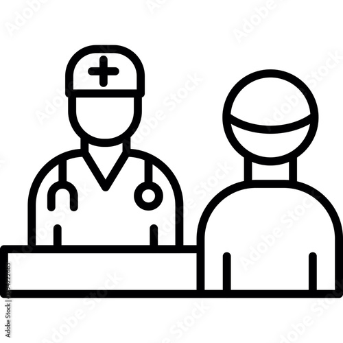 Doctor Visit Icon Vector Element