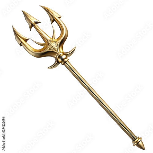 Trident isolated on transparent background  

