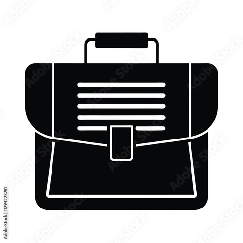Sleek business briefcase silhouette elegantly encloses a critical document for secure professional transport