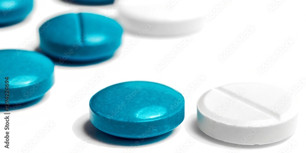 pills on white background pills on white background