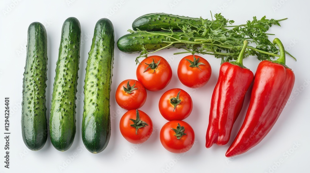 Creative Layout of Summer Vegetables including Tomato Creative Layout of Summer Vegetables including Tomato