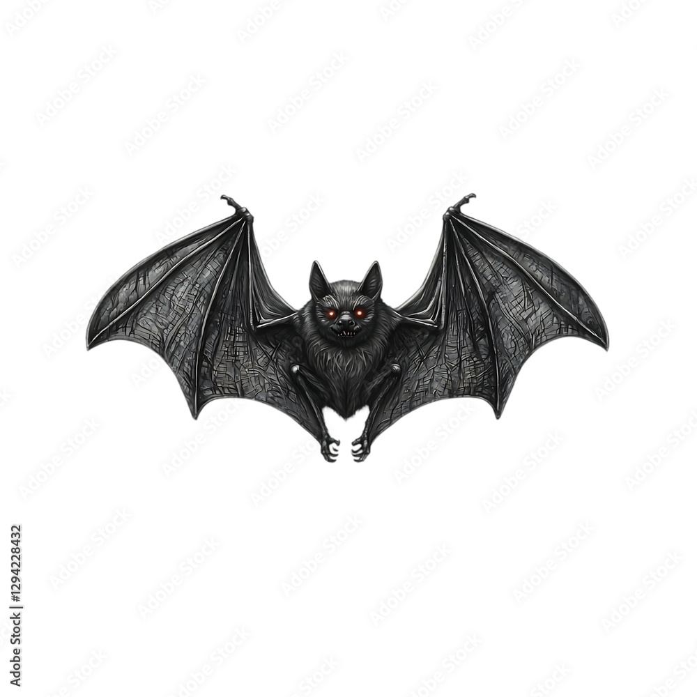 Fototapeta premium Dark Bat in Flight ,transparent background