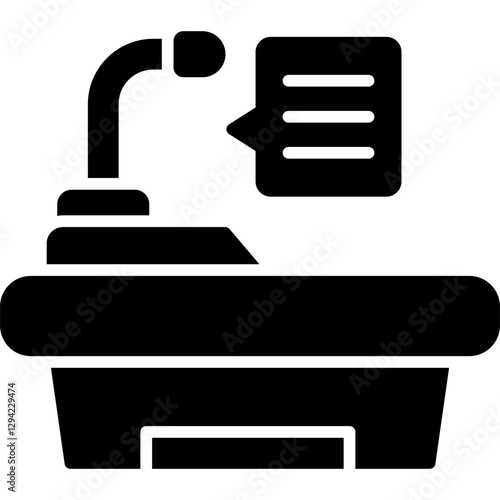 Desktop Microphone Icon Vector Element