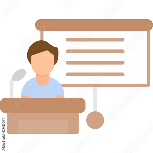 Lecturer Icon Vector Element