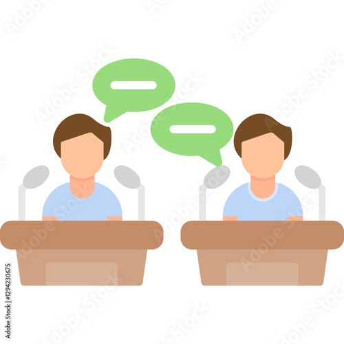 Debate Icon Vector Element