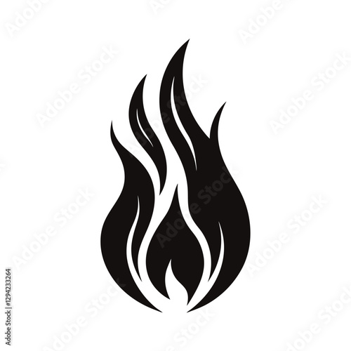 fire flames set vector illustration
