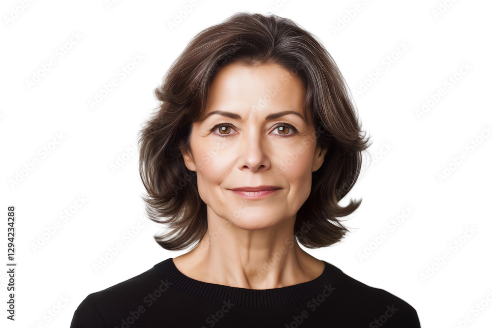 Portrait of a smiling senior woman, happy old lady, isolated on transparent background Portrait of a smiling senior woman, happy old lady, isolated on transparent background