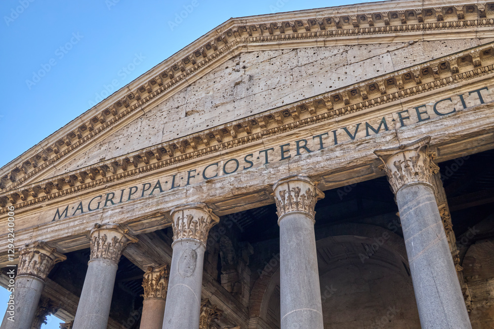 Pantheon Exterior with Columns and Pediment Pantheon Exterior with Columns and Pediment
