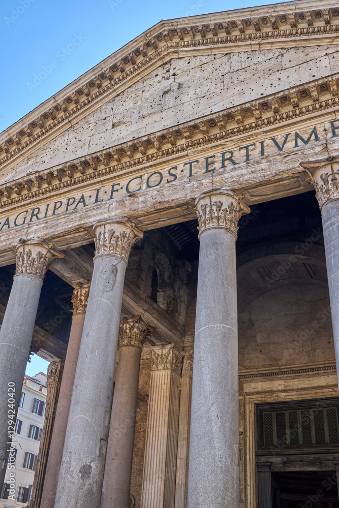 Pantheon Exterior with Columns and Pediment Pantheon Exterior with Columns and Pediment