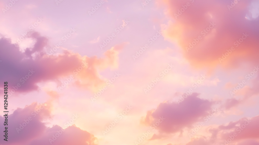 A beautiful pink sky with clouds and a sun A beautiful pink sky with clouds and a sun