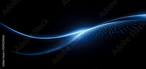 Smooth blue waves with golden accents. Modern waves for wallpaper, poster and banner purposes.