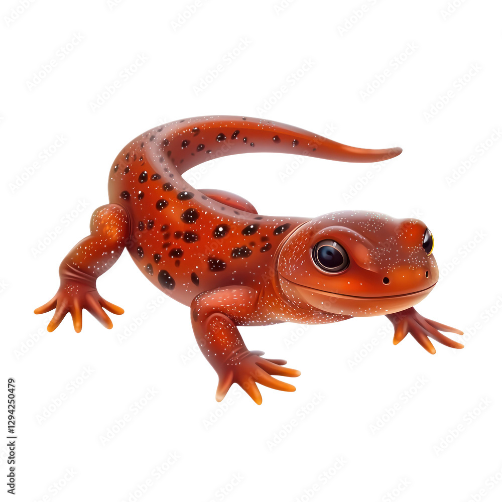 Obraz premium 3D vector icon of Hellbender salamander isolated on transparency background