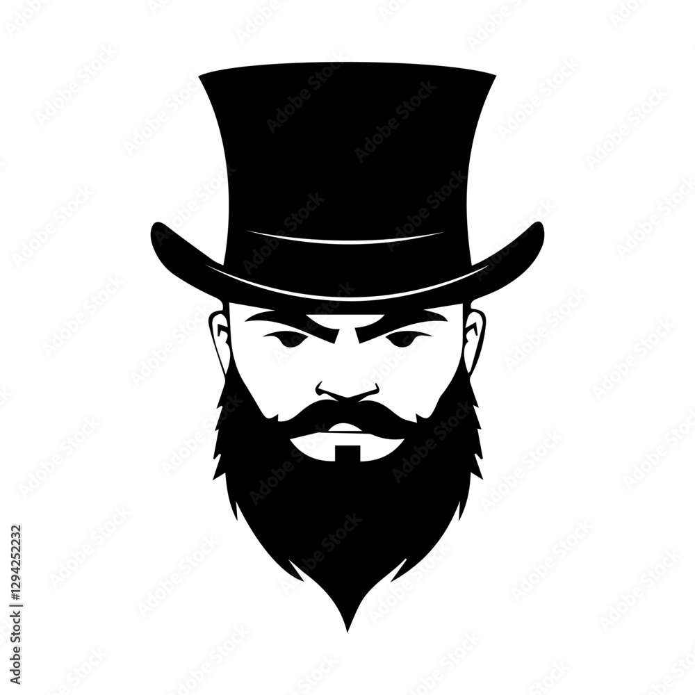 Black Hat Vector Logo - Sleek and Modern Design, Digital Vector Logo for Branding, Fashion, and Print Projects