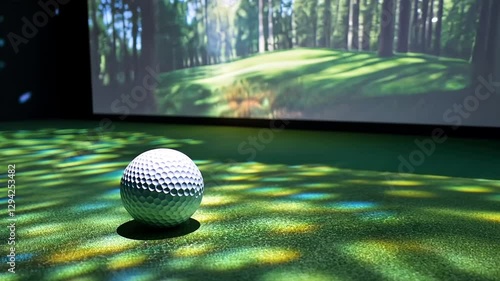 Indoor Golf Simulator with Realistic Graphics for Training and Fun