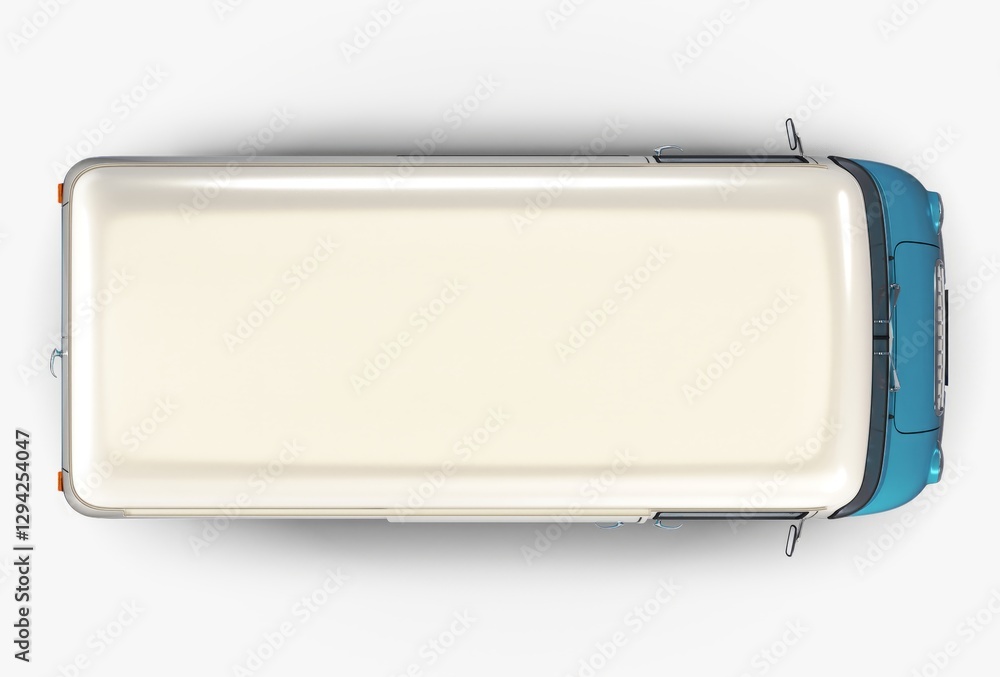 Illustration 3D Generic Retro Cargo Van with Classic Vintage Design for Commercial Transport Illustration 3D Generic Retro Cargo Van with Classic Vintage Design for Commercial Transport