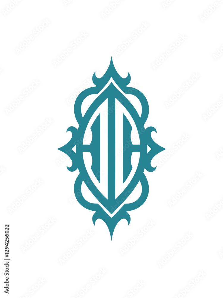 Ornate monogram vector graphic design. Ornate monogram vector graphic design.