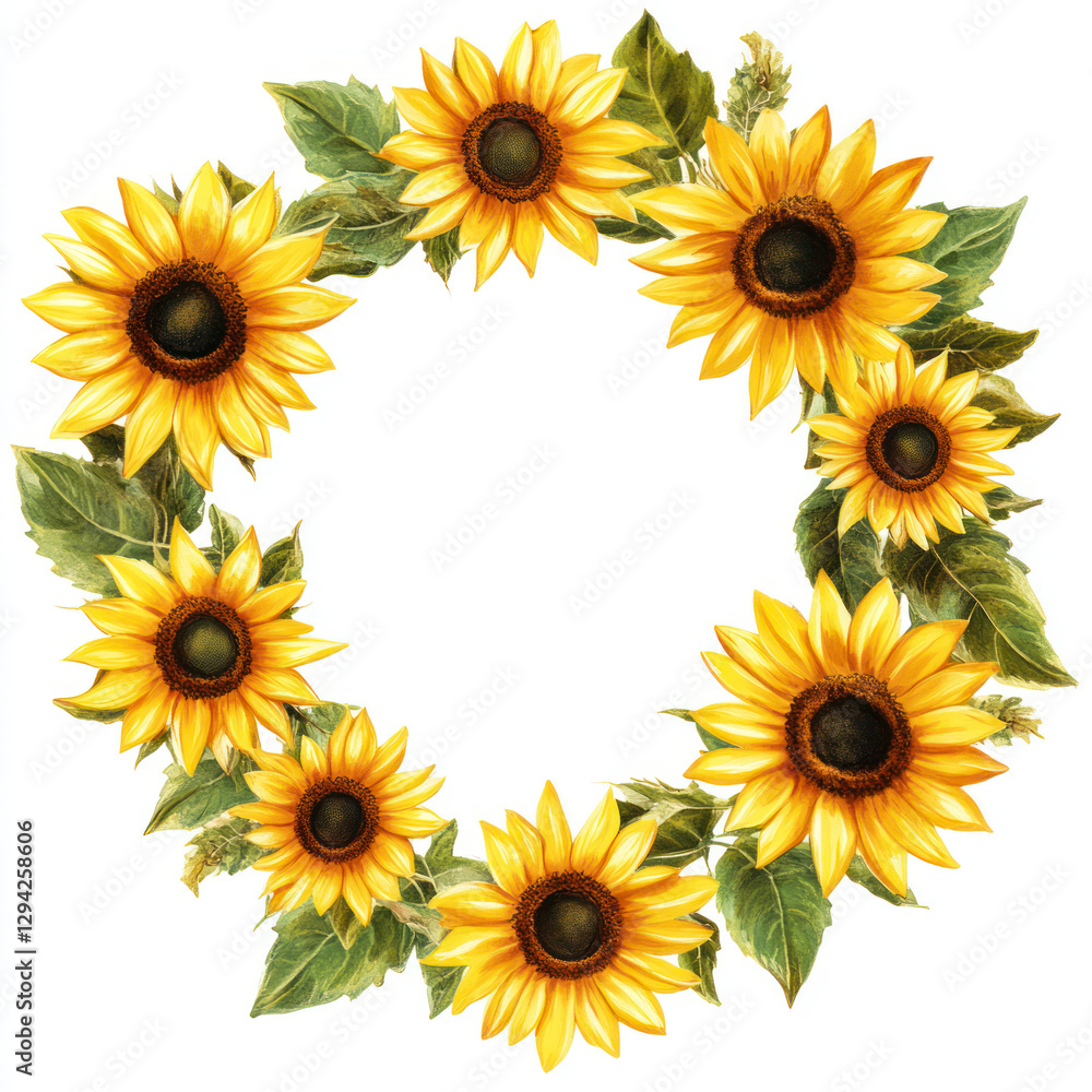 frame of sunflowers frame of sunflowers
