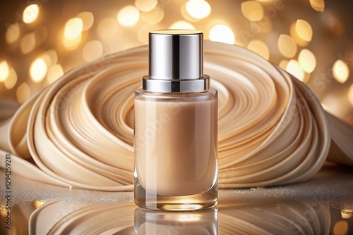 Panoramic Liquid Foundation Makeup Cream Texture Background - High-Resolution Stock Photo